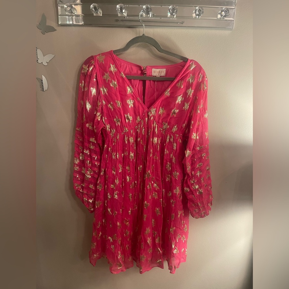Ciebon Hot Pink Gold Harriet Dress